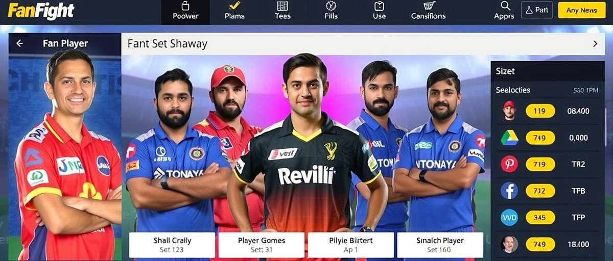 Fan Fight IPL Strategy Fan Fight user analyzing player statistics for IPL team selection